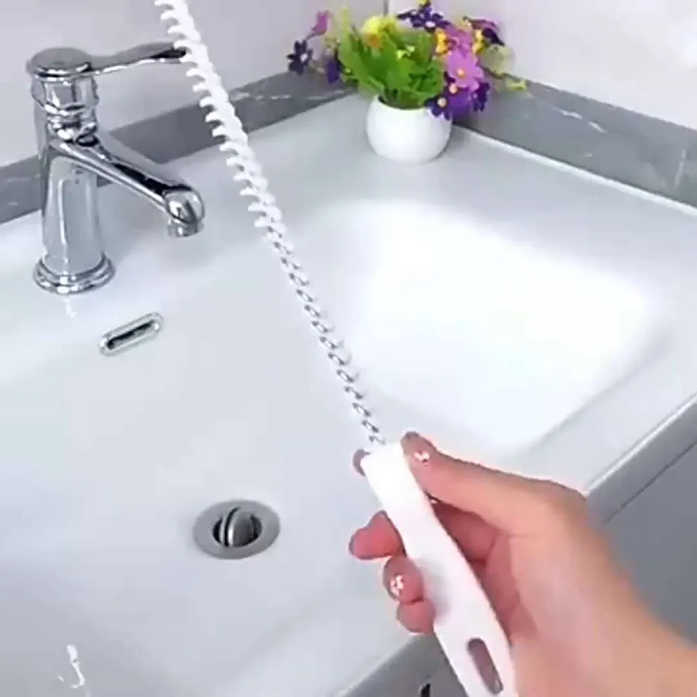 Многофункциональный вантуз с ершиком и тросом для чистки труб