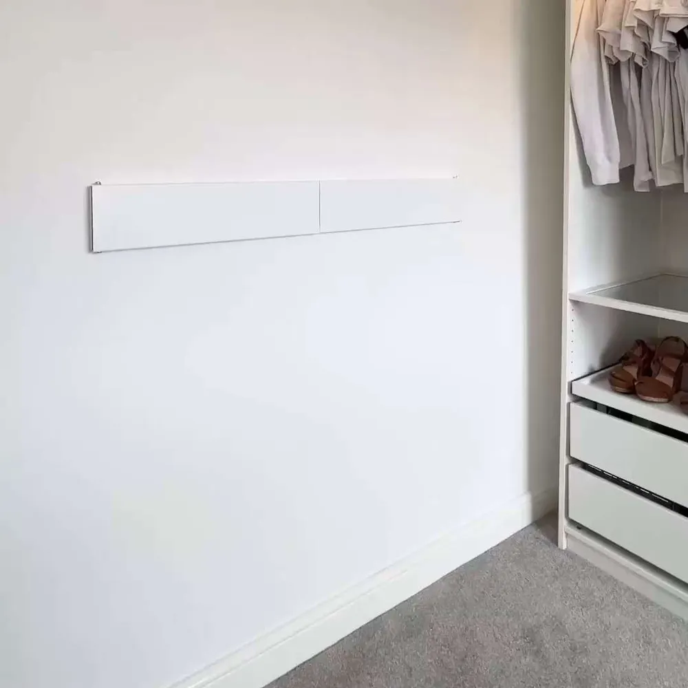 Сушилка для белья настенная складная навесная Pro Fit, серая матовая 80 см