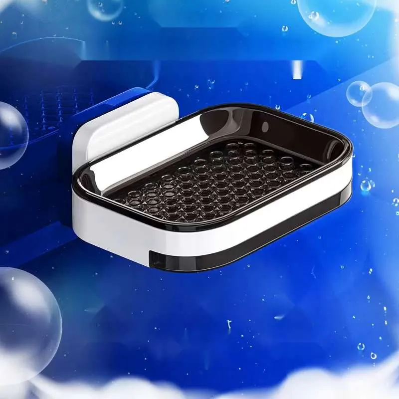 Мыльница настенная самоклеющаяся с поддоном для ванной и кухни.