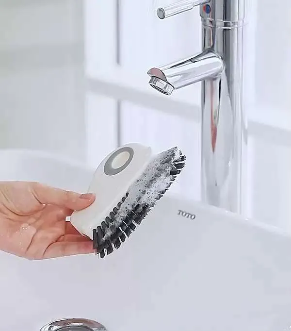 Щетка ручная, ABS пластик, Полипропилен, красный