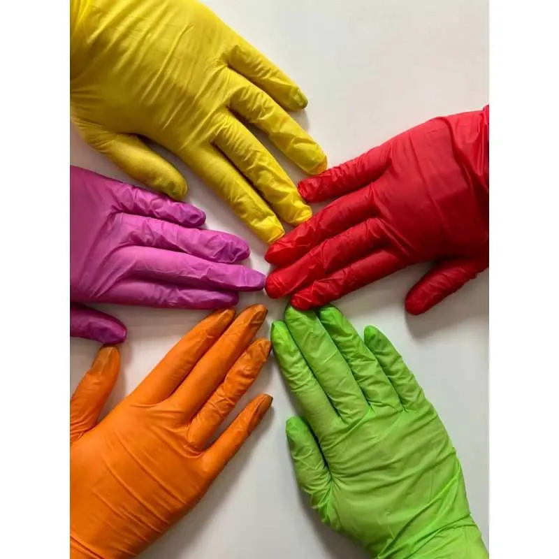 Mediok перчатки нитриловые S разноцветные100 штук, 50 пар, перчатки одноразовые, гипоаллергенные, неопудренные