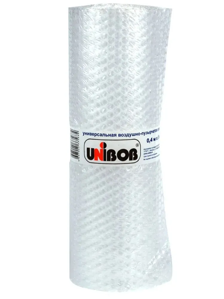 Пленка воздушно-пузырчатая UNIBOB 0,4x5м, прозрачная