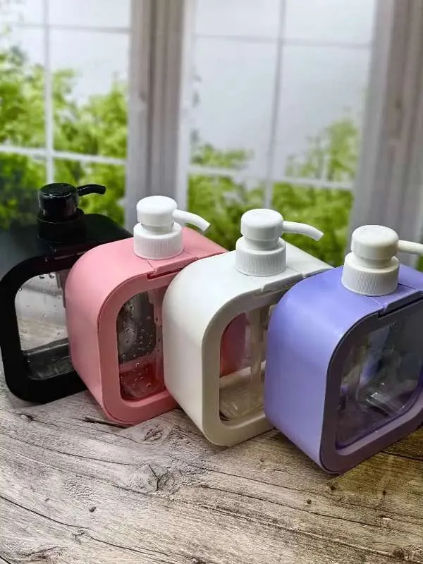 Диспенсер для мыла механический, фиолетовый, 500ml