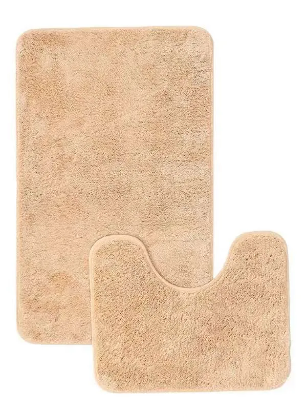 Комплект ковриков для ванной и туалета противоскользящие мягкие 60х100/60х50