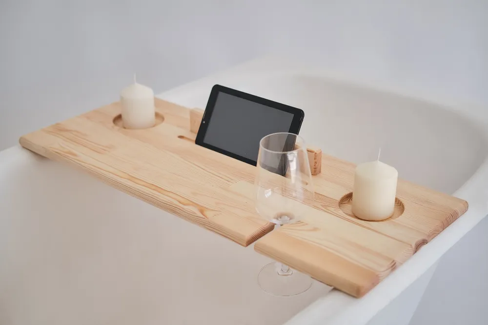 Полка для ванны накладная RELAX 68х28 см. URAL BIRCH