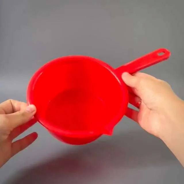 Ковш пластиковый для купания ребенка, ванной, бани, 1л, красный