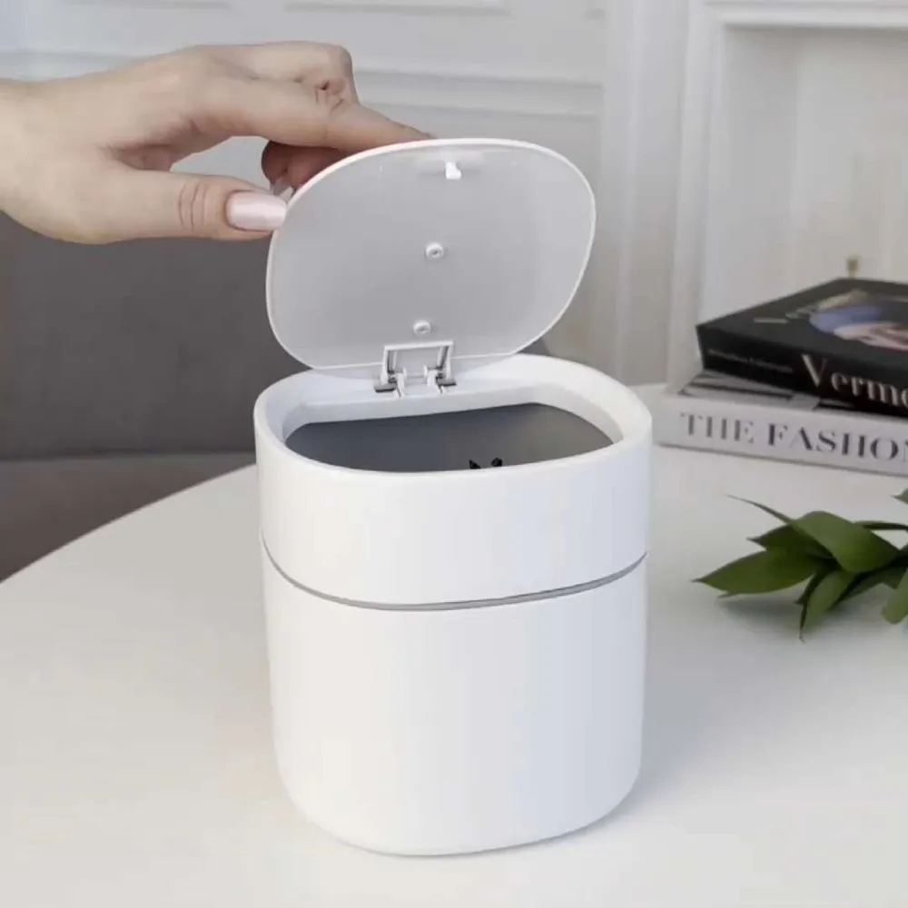 Мусорное ведро, 1 шт, ABS пластик, белый