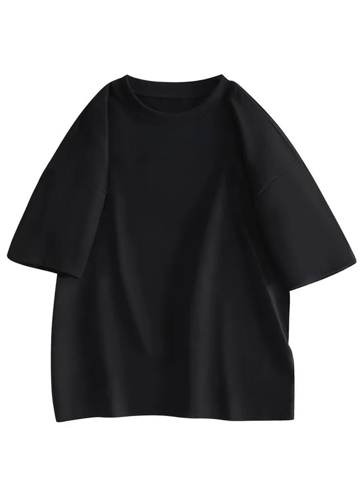 Футболка Мужской черный Средний, размер 60 Политекс свободный Спортивный Корея