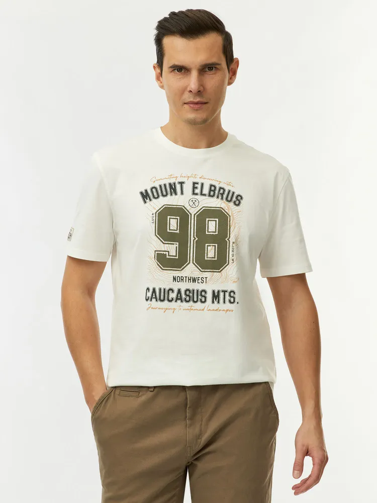 Футболка Мужской oodji белый, размер 56 Хлопок Повседневный Узбекистан