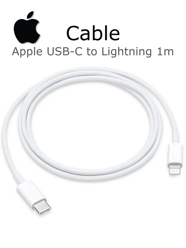Apple Кабель для мобильных устройств Штекер (male) Штекер (male) 1белый Type-c-lightningapple