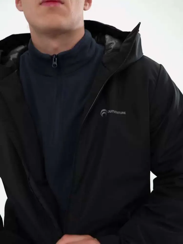 Куртка Мужской Outventure черный Полиэстер, размер 50 Демисезон Полиэстер Бангладеш