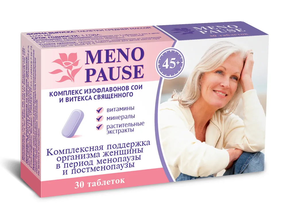 Менопауза компл изофлавонов сои/витекса священного табл x30