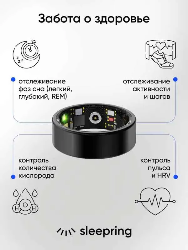 sleepring: умное кольцо с персональными советами ИИ для улучшения сна. 11 размер