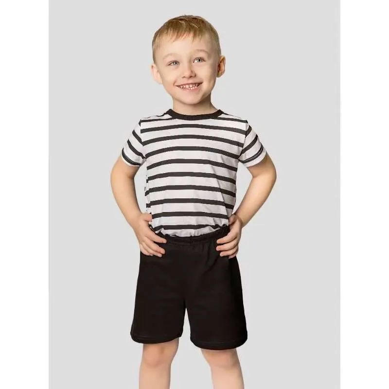 Шорты Мальчики, Девочки Babycollection Повседневный черный, размер 110, 104 Хлопок Бег, Баскетбол, рост 104-110 Без застежки, Резинка свободный Однотонный Средняя