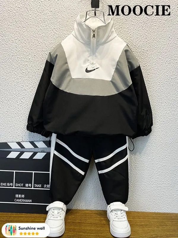 Комплект одежды Мальчики MOOCIE Повседневный черный, размер 90 Хлопок Фитнес Китай На любой сезон