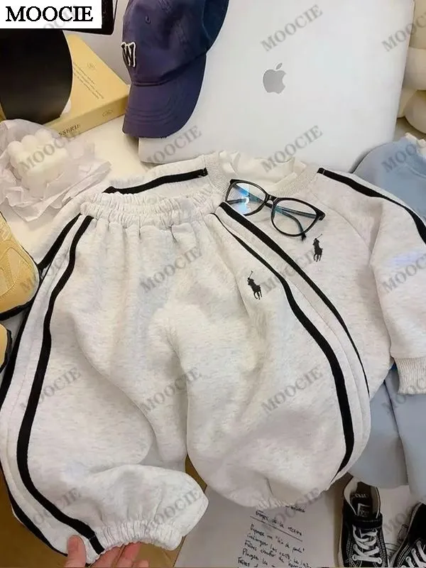 Комплект одежды Мальчики, Девочки MOOCIE Повседневный серый, размер 90 Хлопок Китай Зима