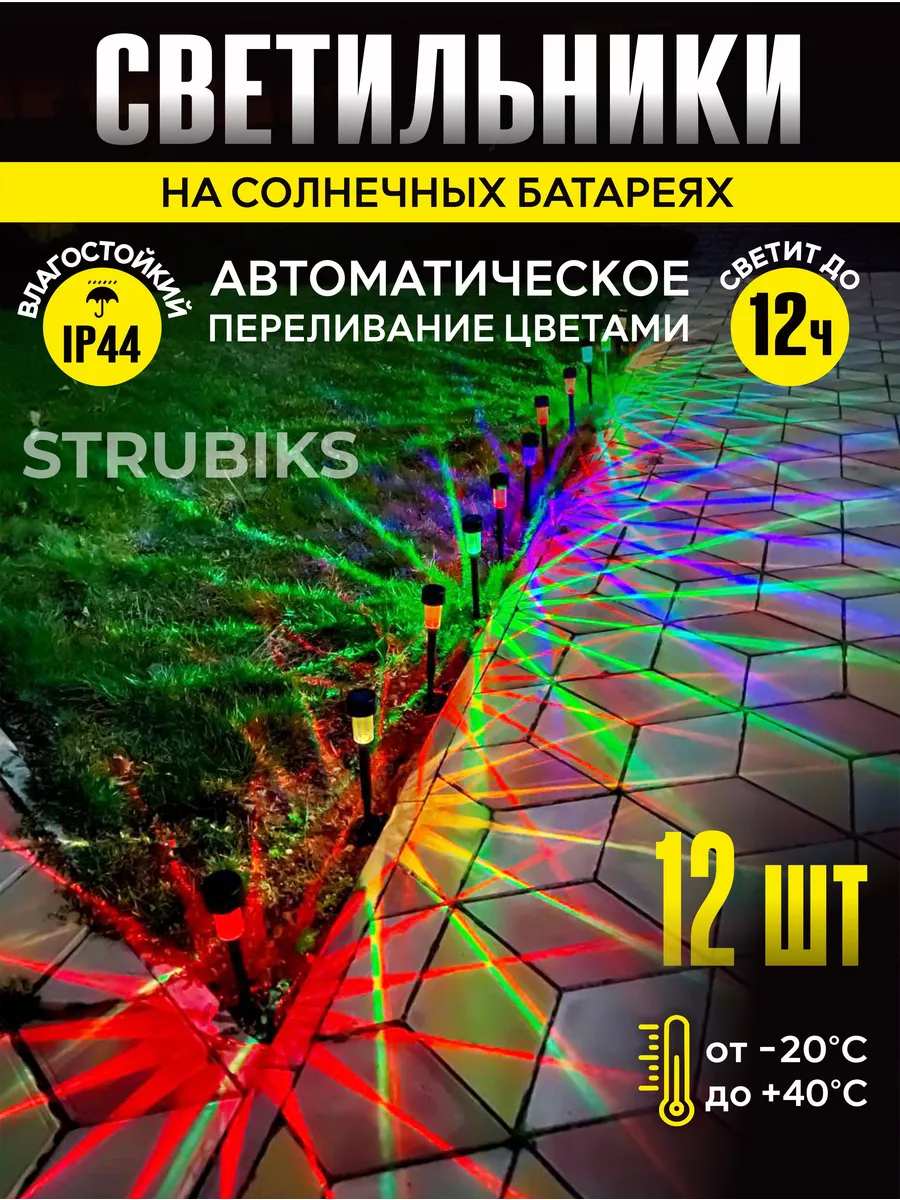 Светильник уличный на солнечных батареях для дома и дачи