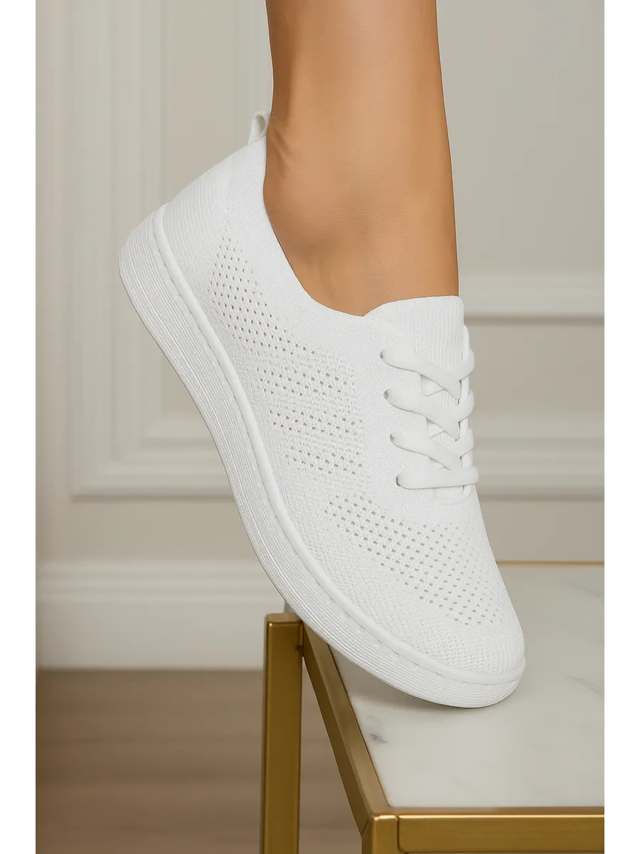 Кеды летние белые текстильные