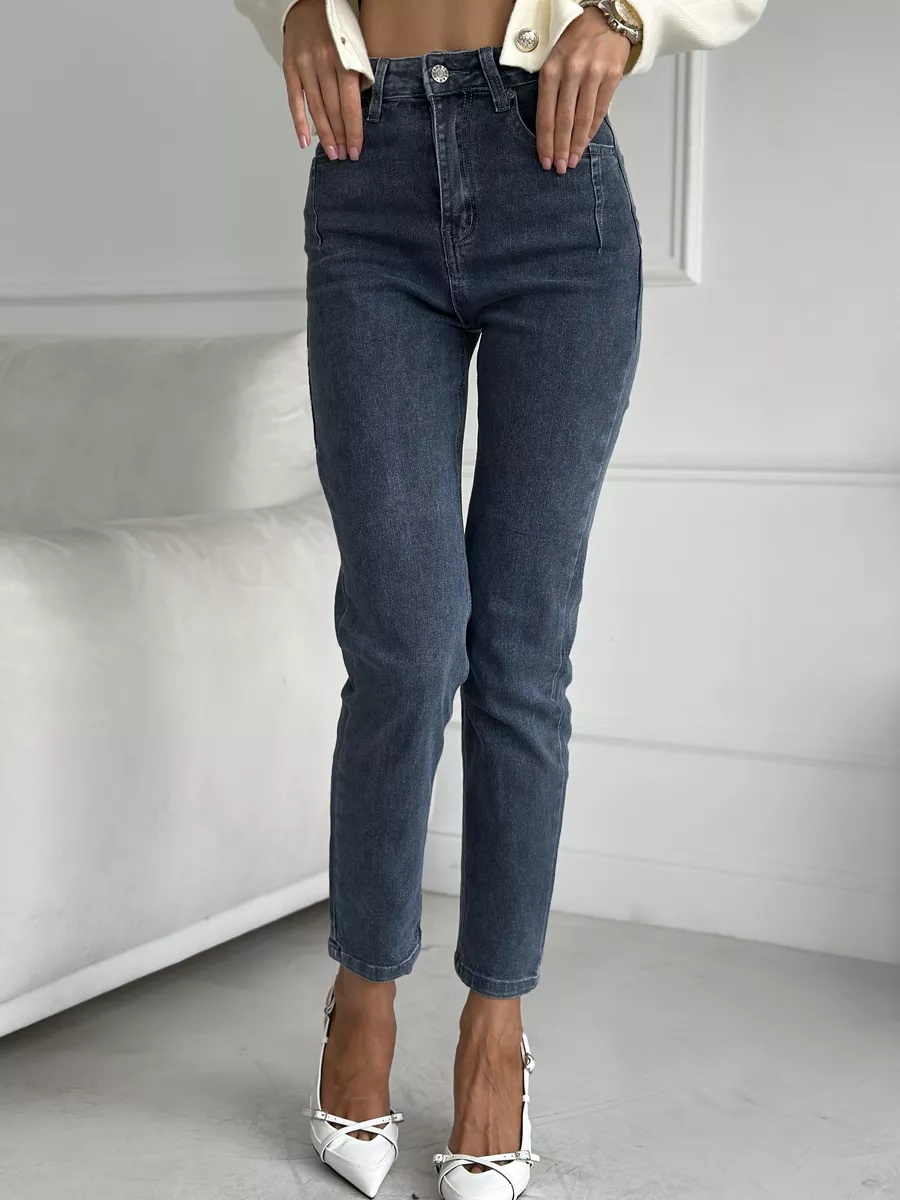 Джинсы прямые укороченные скинни