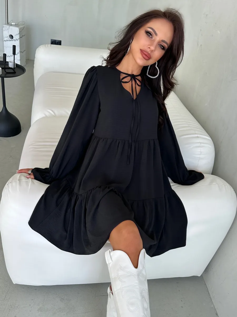 Платье праздничное трапеция оверсайз