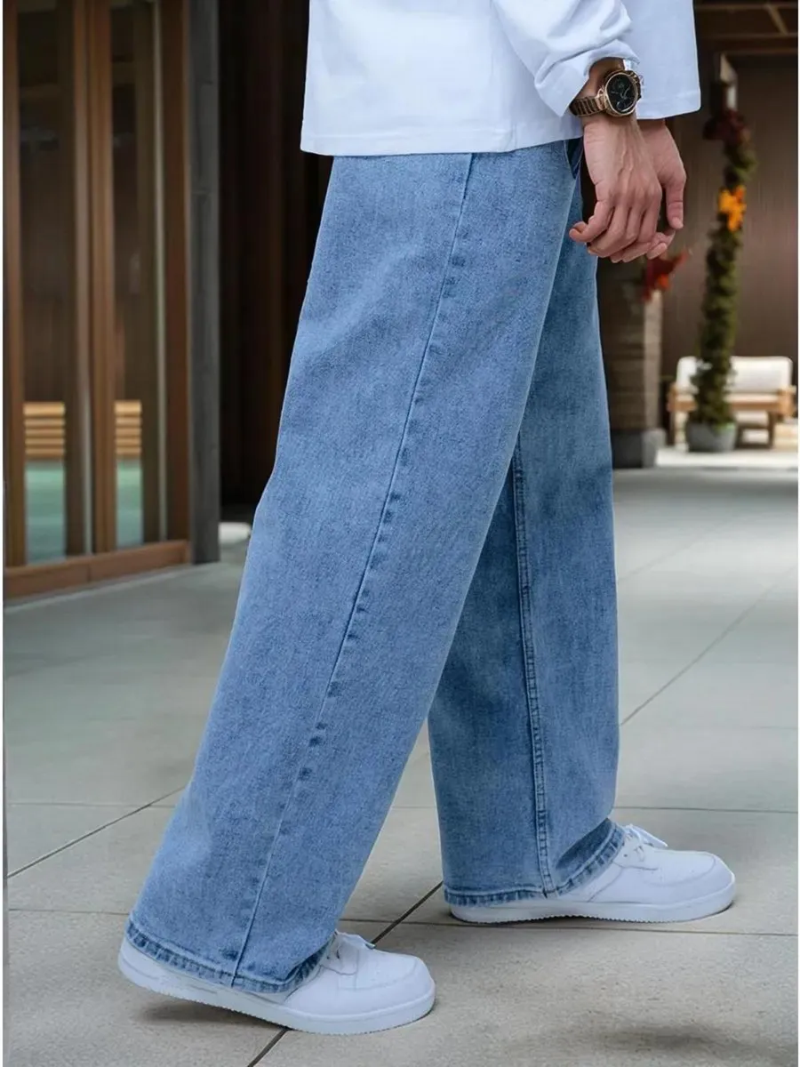 Джинсы широкие трубы