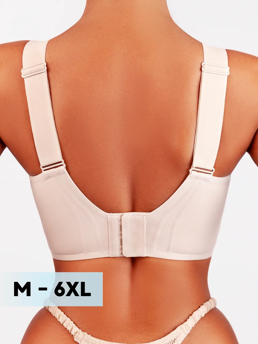 Бесшовный бюстгальтер больших размеров без косточек