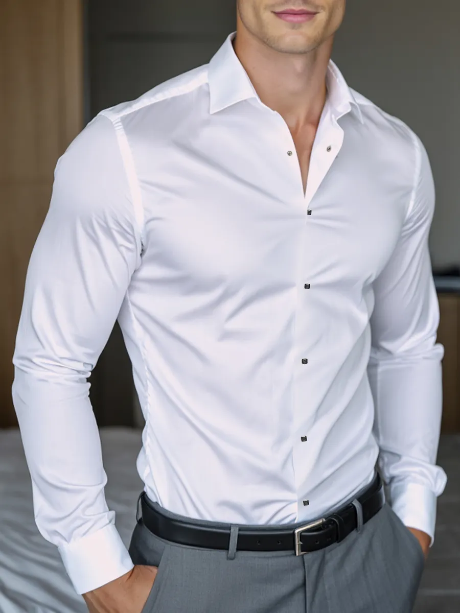 Рубашка классическая приталенная с длинным рукавом