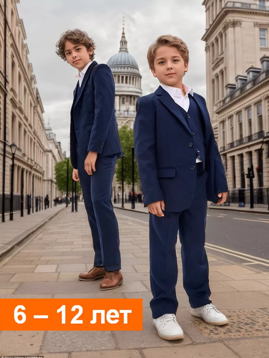 Костюм классический школьный тройка