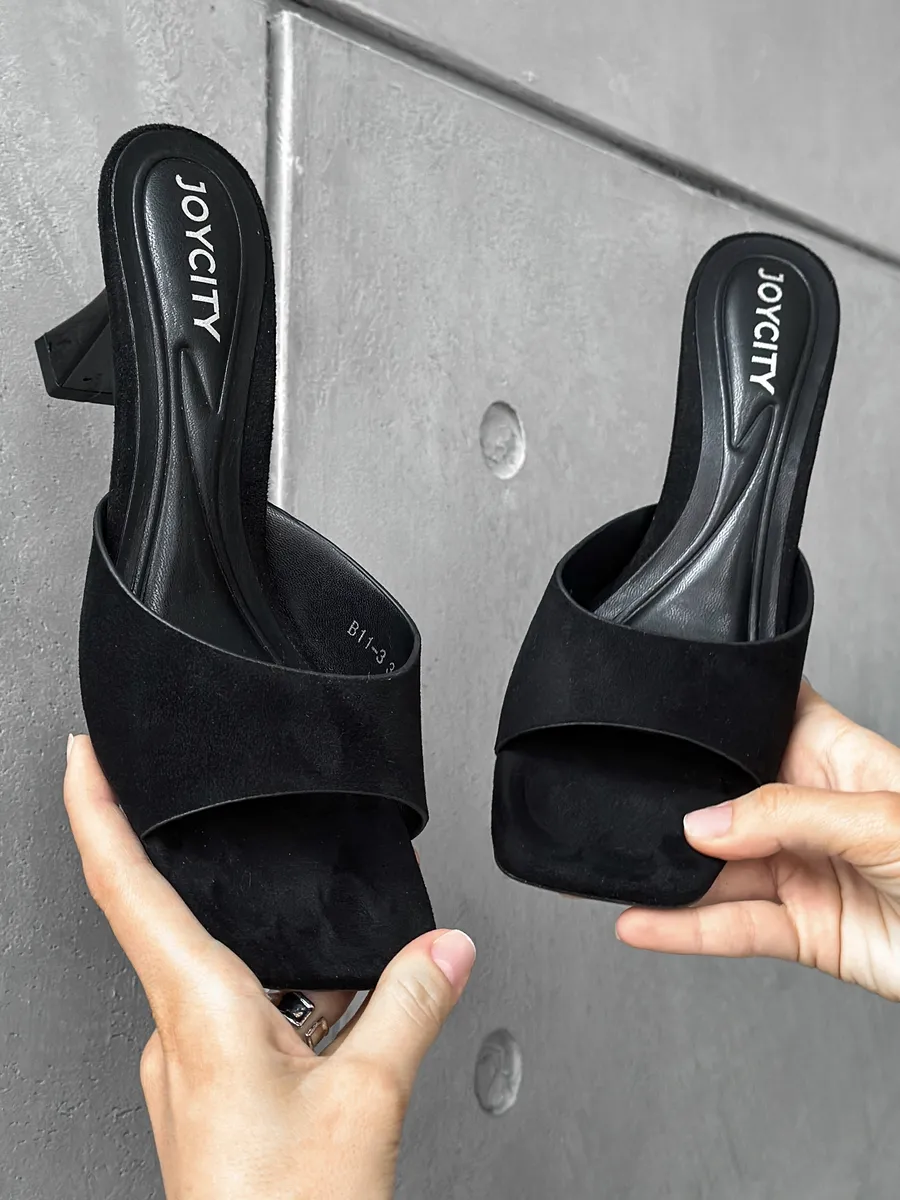 Сабо мюли на низком каблуке