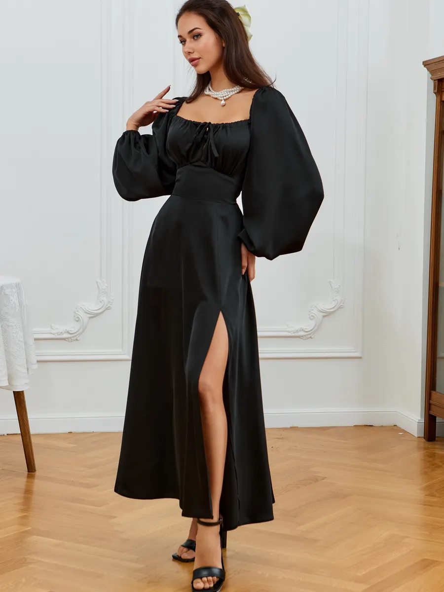 Платье крестьянка шелковое вечернее праздничное