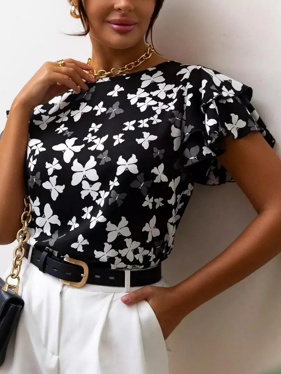 Блузка летняя с коротким рукавом