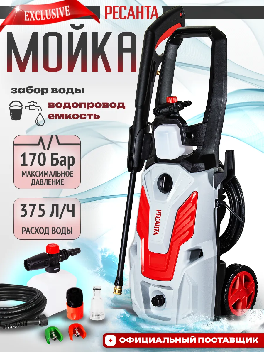 Мойка высокого давления для автомобиля МР-1700 PRO автомойка