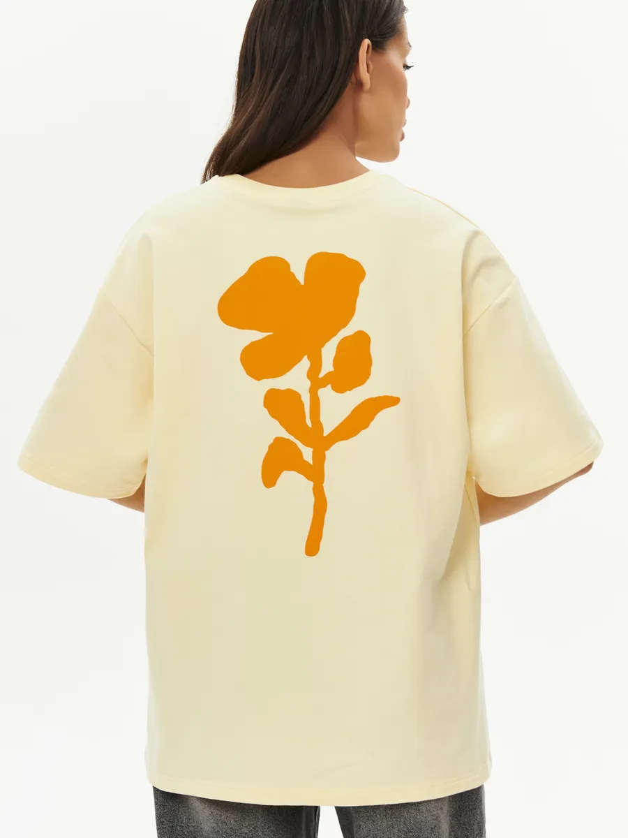 Футболка оверсайз с принтом больших размеров