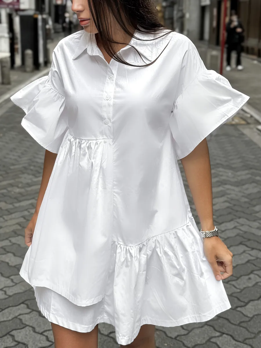Платье летнее рубашка оверсайз короткое