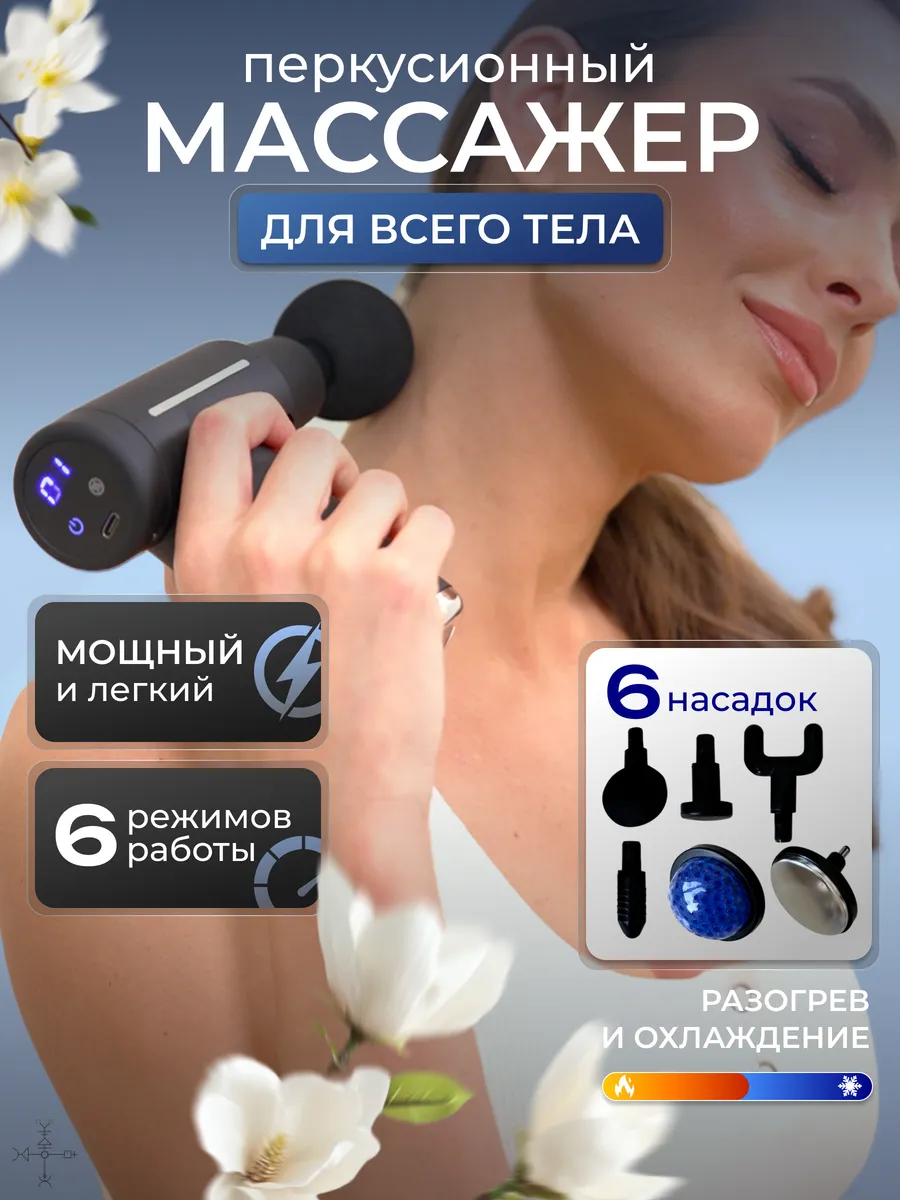 Перкуссионный массажер для спины и тела массажный пистолет