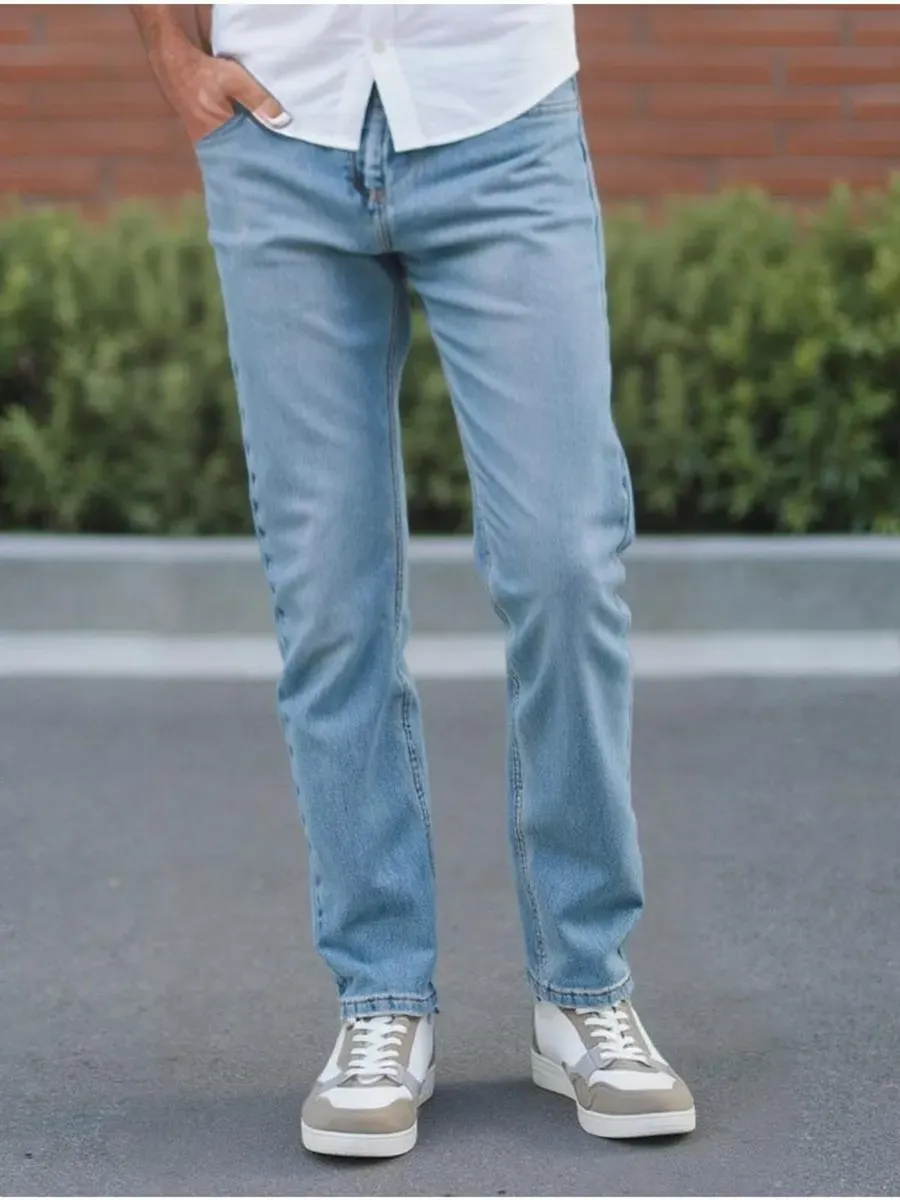 Джинсы прямые классические летние