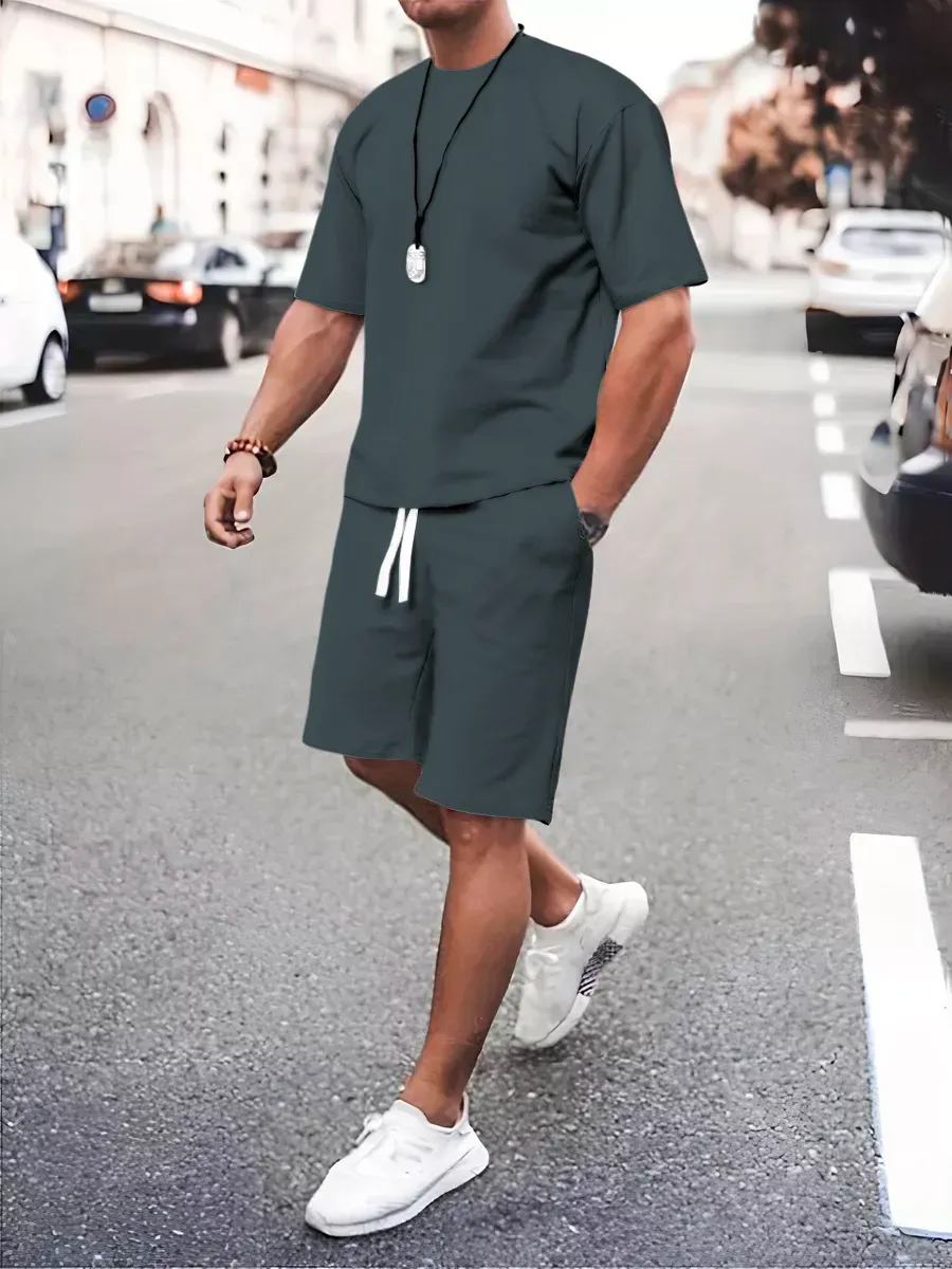 Костюм мужской домашний с футболкой и шортами летний