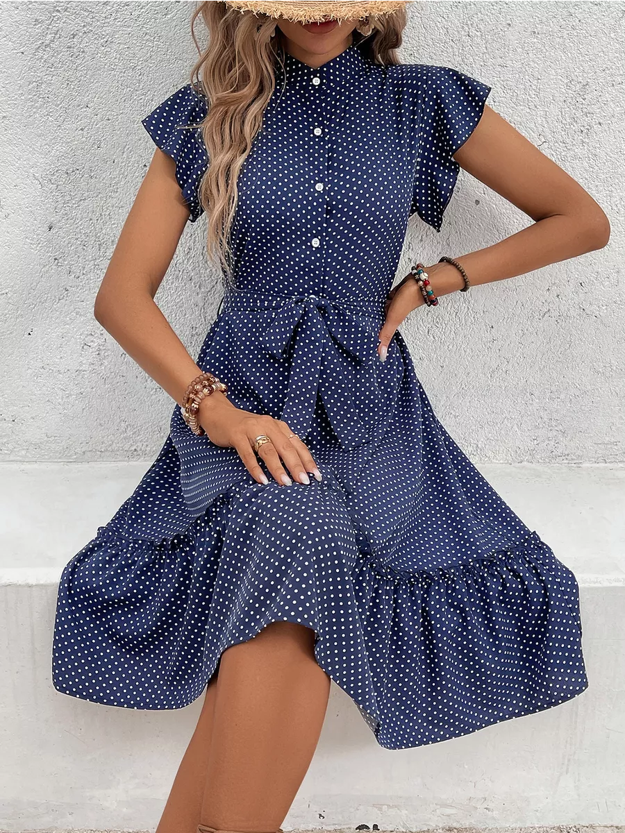 Платье летнее в горошек