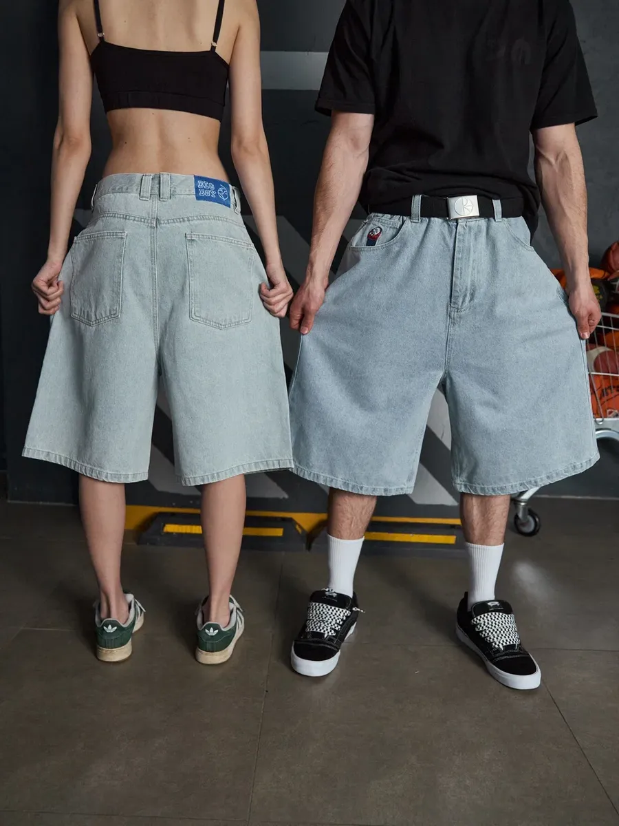 Шорты Big Boy джинсовые длинные широкие багги оверсайз