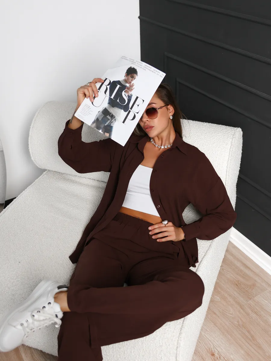 Костюм оверсайз с брюками