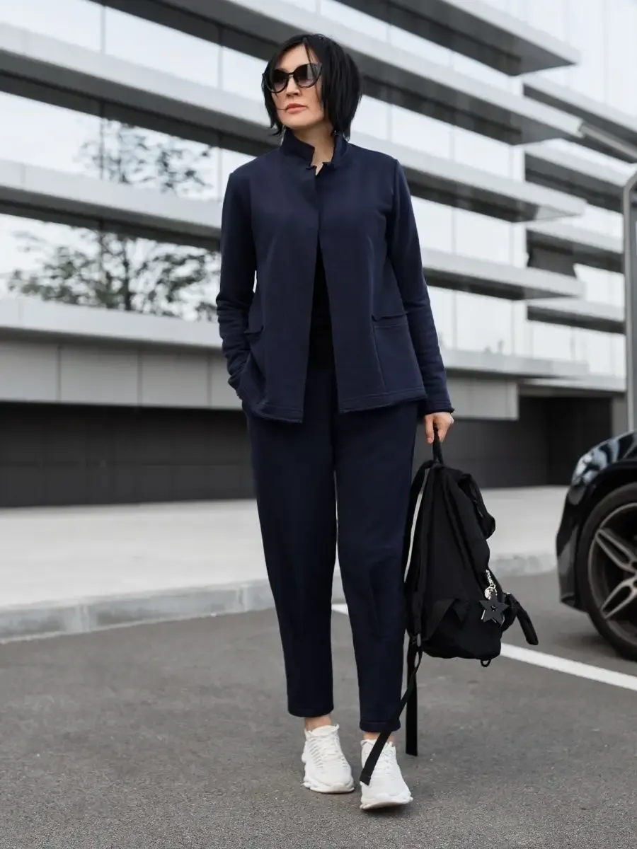 Костюм трикотажный брючный с пиджаком