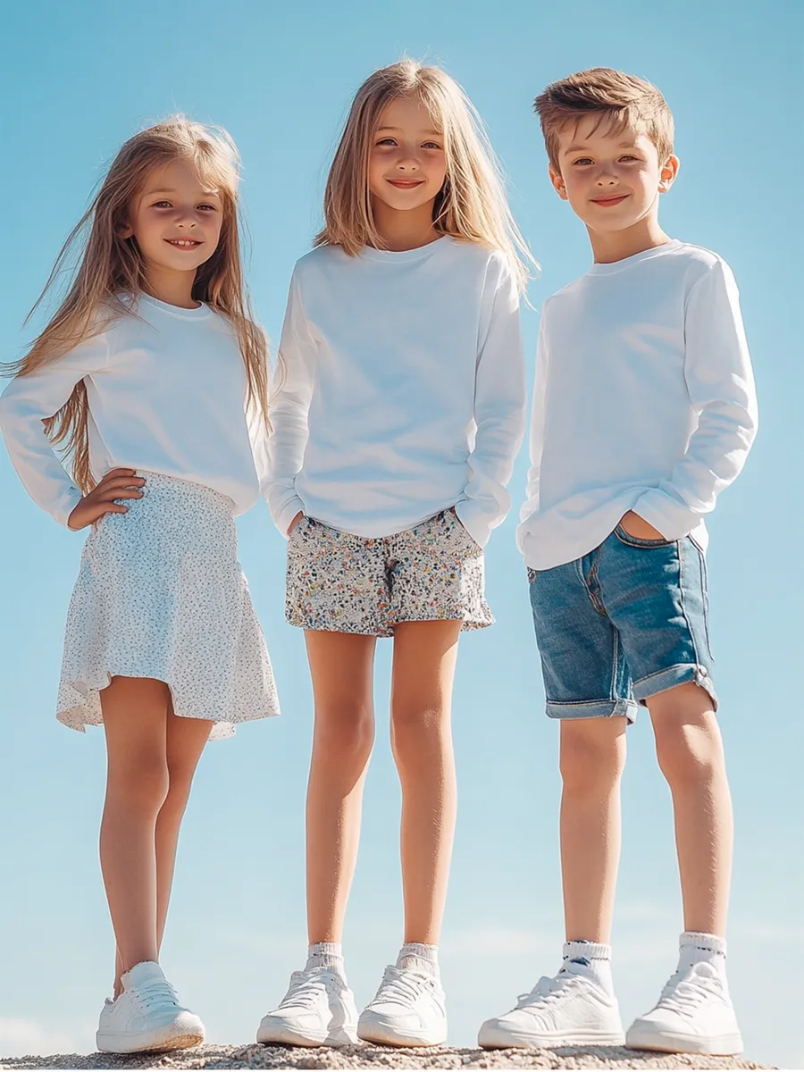 Лонгслив детский белый хлопок