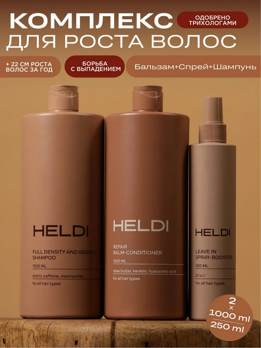 Шампунь бальзам спрей термозащита для роста волос