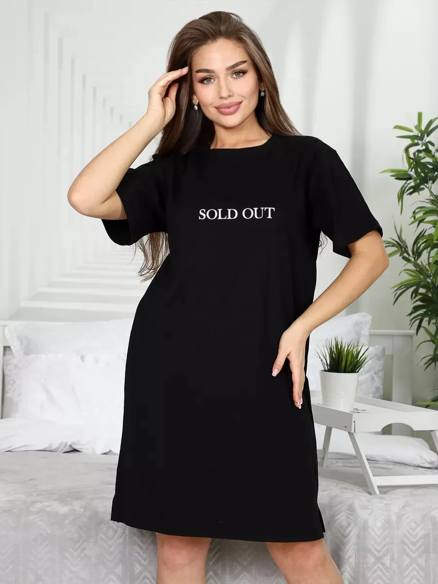 Туника больших размеров летняя платье домашнее