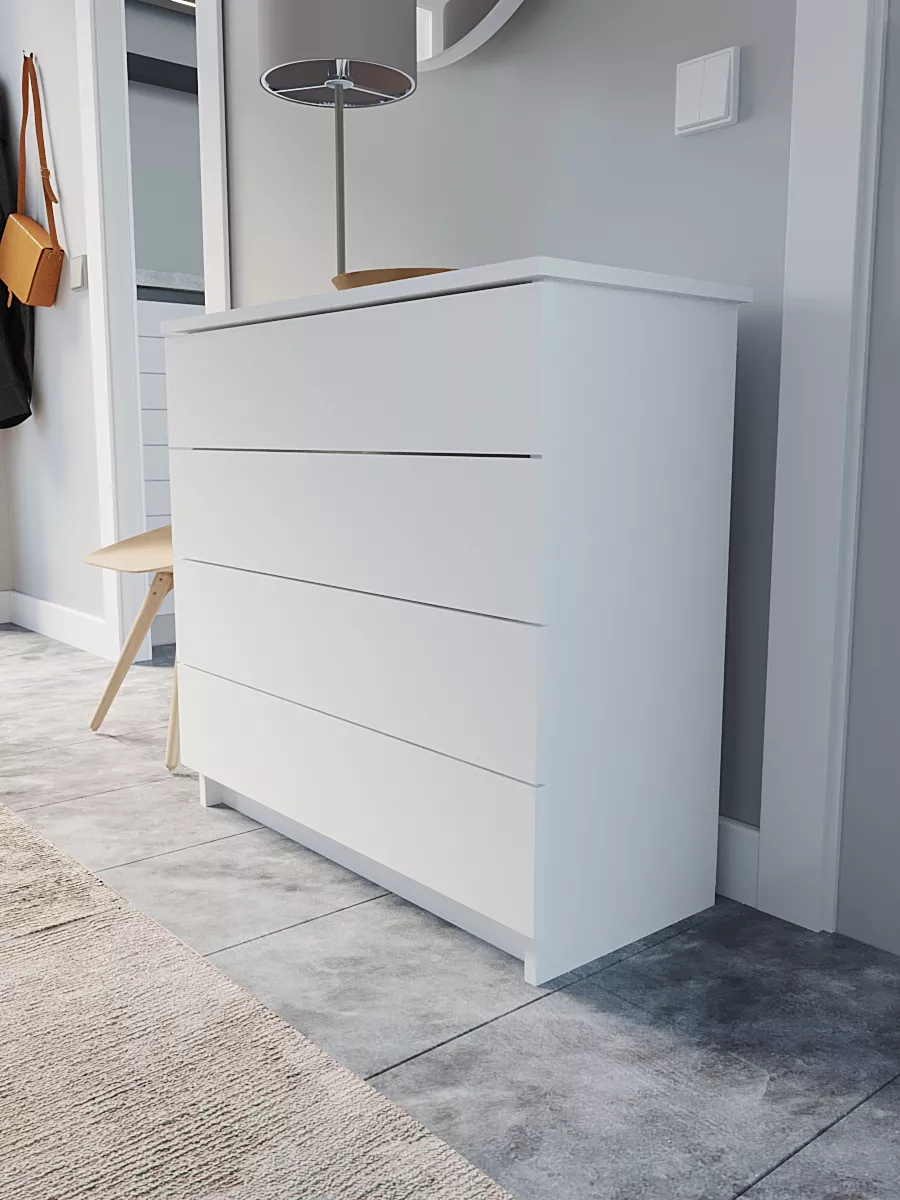 Комод деревянный узкий для вещей с ящиками