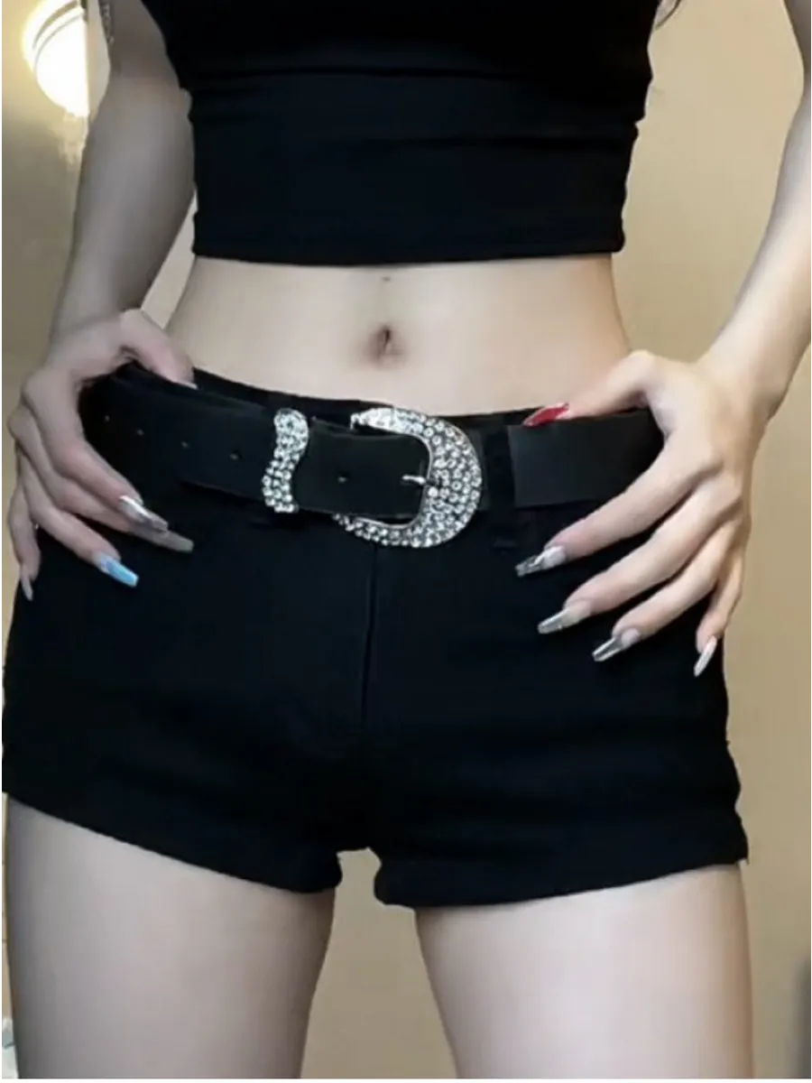 Мини шорты на низкой посадке джинсовые y2k