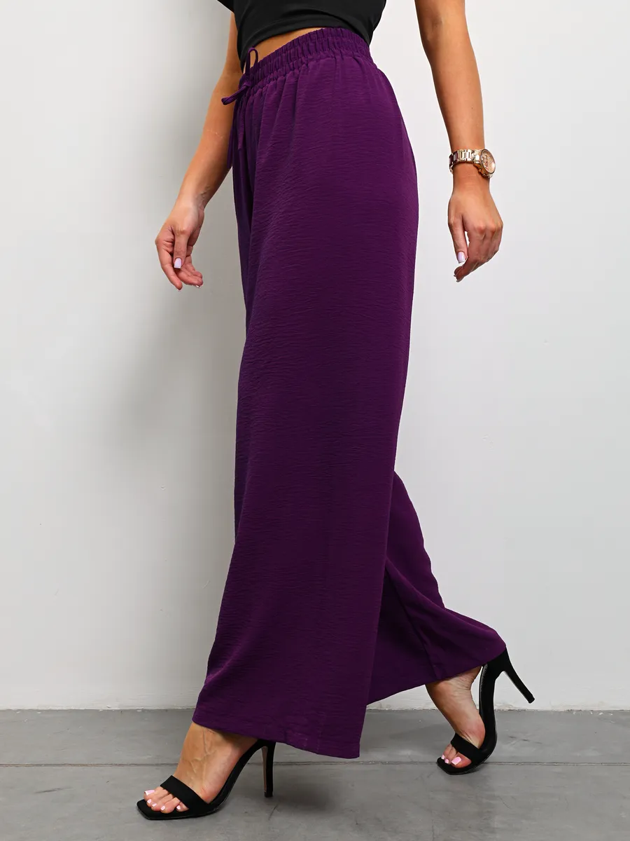 Брюки широкие теплые палаццо школьные на 1 сентября