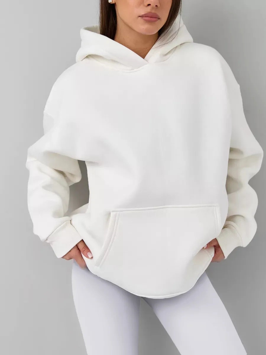 Худи оверсайз с капюшоном теплое с начесом