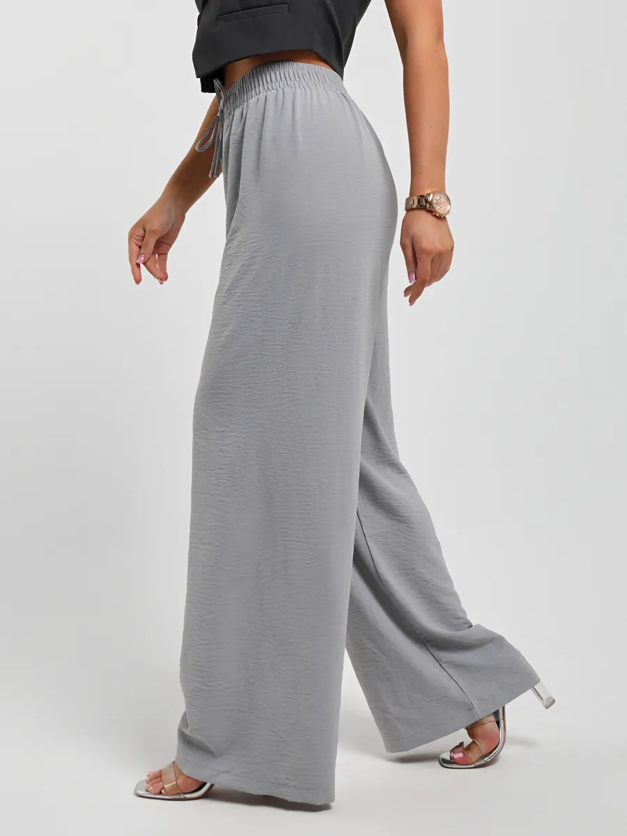 Брюки широкие теплые палаццо школьные на 1 сентября