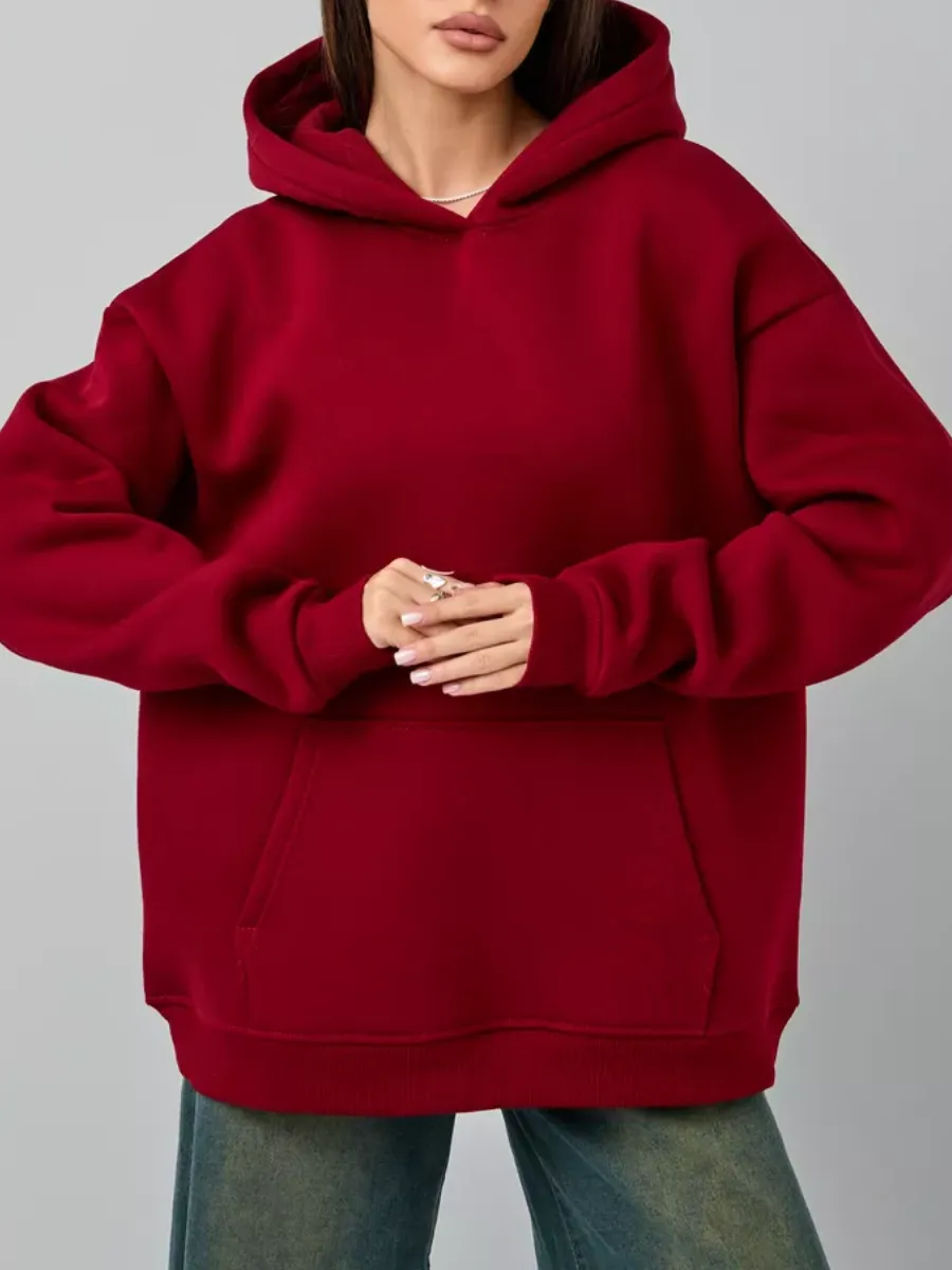 Худи оверсайз с капюшоном теплое с начесом